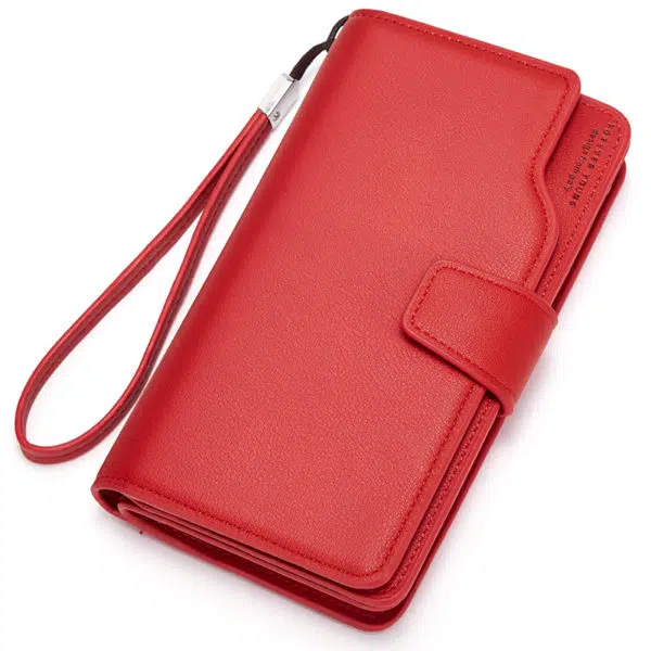 Grand portefeuille rouge en cuir rangement cartes 9167 qsy6ss