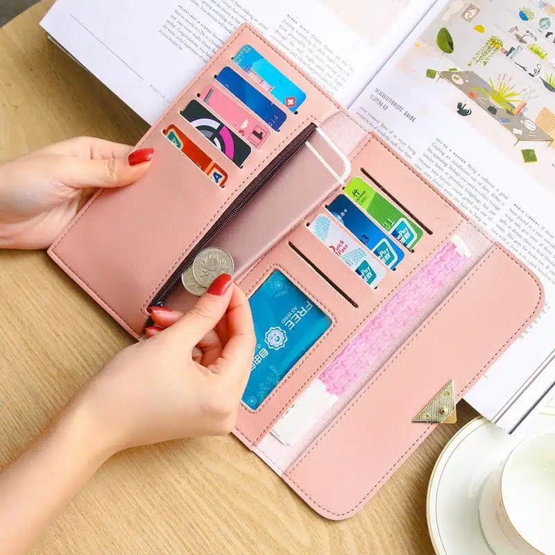 Portefeuille Femme - TD® - Orange - Cuir - Double Fermeture Éclair - Multifonctionnel Bleu Clair Portefeuille Femme - TD® - Orange - Cuir - Double Fermeture Éclair - Multifonctionnel Bleu Clair
