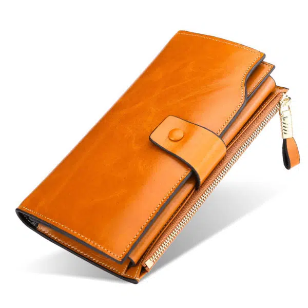 Portefeuille de luxe vintage marron en cuir 9393 fw9cbj