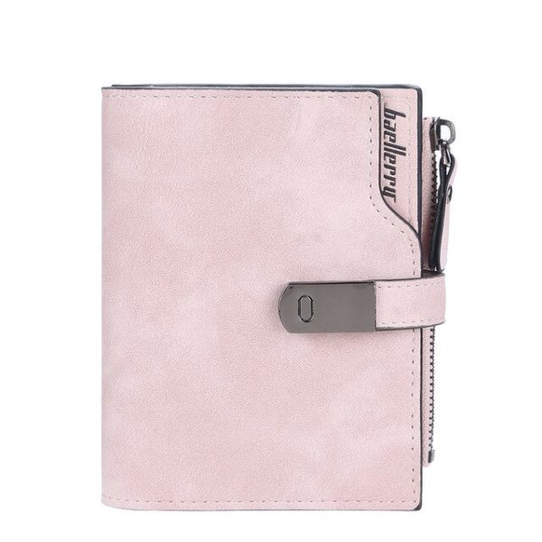 Petit portefeuille rose personnalisé Porte cartes magn tique pour femmes porte monnaie court avec gravure de nom gratuit porte