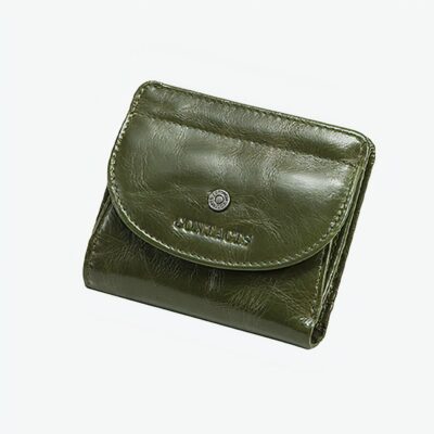 Petit Portefeuille RFID LEAS Cuir Véritable Noir - Homme Femme Avec Compartiment Monnaie