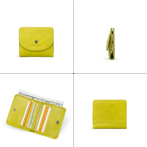 Mini portefeuille en cuir jaune mini portefeuille en cuir turquoise pour femmes 2