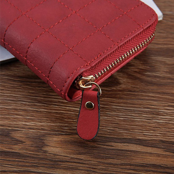 Mini portefeuille matelassé rouge mini portefeuille matelasse rouge 2