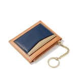 Mini portefeuille porte clé orange et bleu