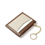 Mini portefeuille porte clé en nuance de marorns