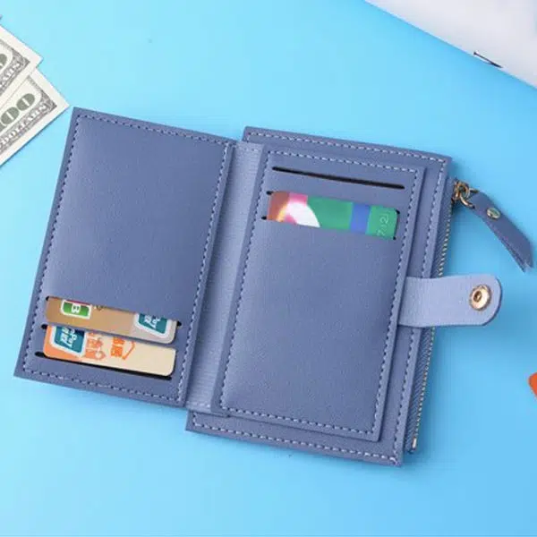 Petit portefeuille simple bleu petit portefeuille simple bleu