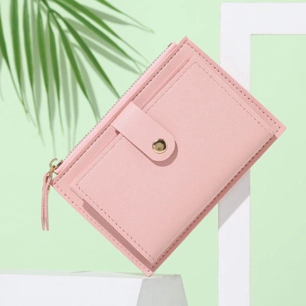 Petit portefeuille simple rose petit portefeuille simple pour femmes gris 8