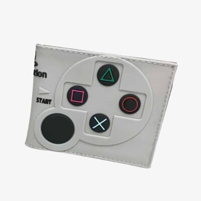 Portefeuille pour jeune homme, adolescent à l'effigie d'une manette de jeu Playstation.