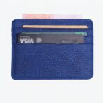 Portefeuille porte-carte en cuir synthétique bleu