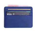 Portefeuille porte-carte en cuir synthétique bleu