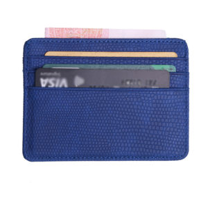 Portefeuille porte-carte en cuir synthétique bleu