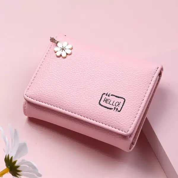Petit portefeuille rose à pendentif fleur 10843 rsybv5