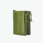 Portefeuille vert pour femme avec plusieurs poches