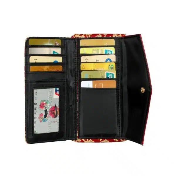 Portefeuille vintage rouge et beige pour femme 11317 l8i5ov