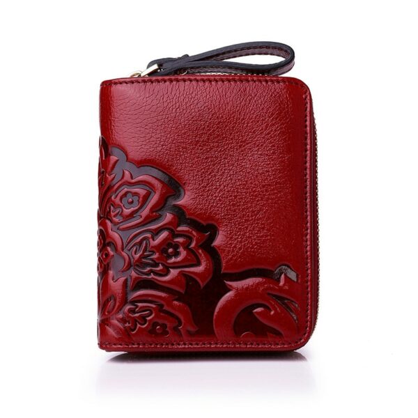 Petit portefeuille rouge motif chinois 11545 ozk11n