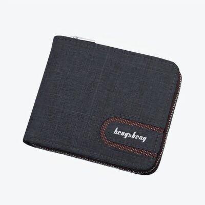 portefeuille zippé homme - noir