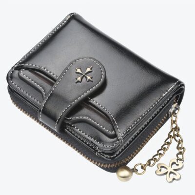 Petit portefeuille femme noir
