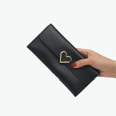 Portefeuille personnalisé noir femme