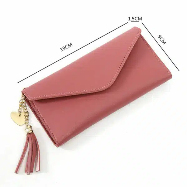 Pochette portefeuille femme personnalisé rose main image 2