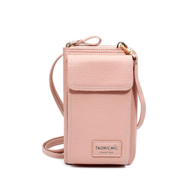 Pochette téléphone portable femme rose