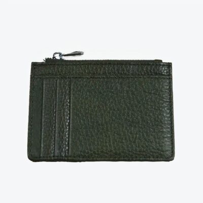 Porte monnaie cuir homme - vert