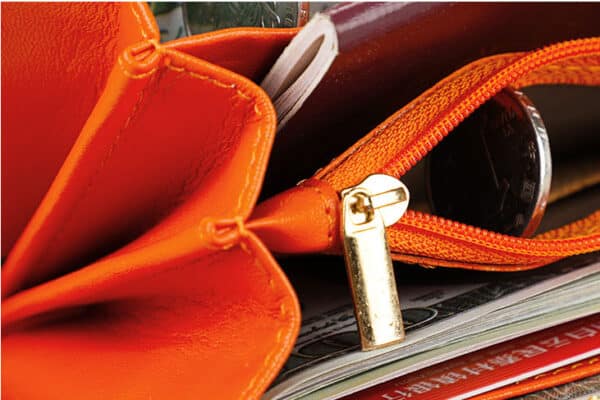 Portefeuille femme cuir - orange description image 8