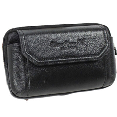 Portefeuille de ceinture homme - noir (horizontal)